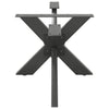 Sohvapöydän jalka hämähäkinmuotoinen antrasiitti 98x58x(42-43) cm teräs