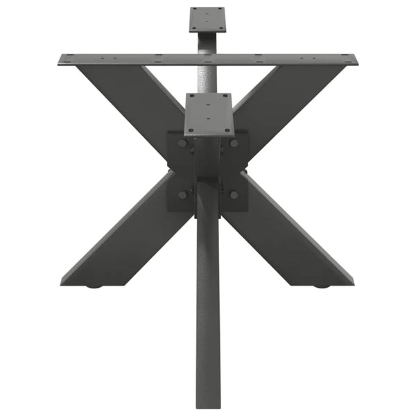 Sohvapöydän jalka hämähäkinmuotoinen antrasiitti 98x58x(42-43) cm teräs