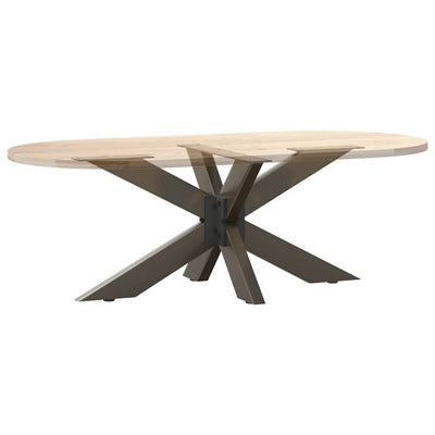 sohvapöydän, jalka hämähäkin muoto, 98x58x(42-43) cm, teräs