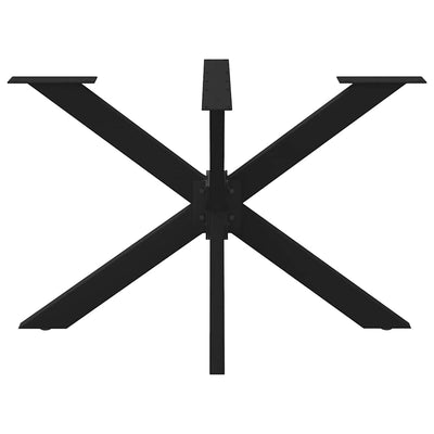 ruokapöydän jalka hämähäkin muoto musta 120x68x(72-73) cm teräs