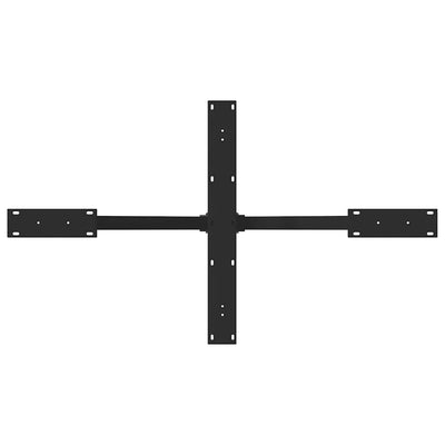 ruokapöydän jalka hämähäkin muoto musta 120x68x(72-73) cm teräs