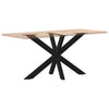 ruokapöydän jalka hämähäkin muoto musta 120x68x(72-73) cm teräs