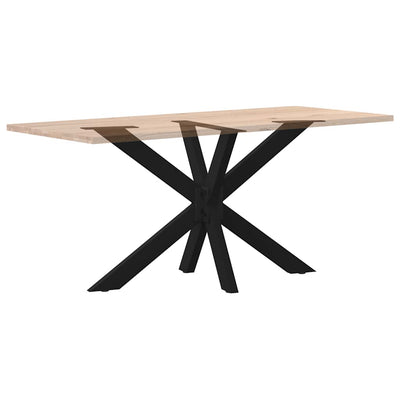 ruokapöydän jalka hämähäkin muoto musta 120x68x(72-73) cm teräs