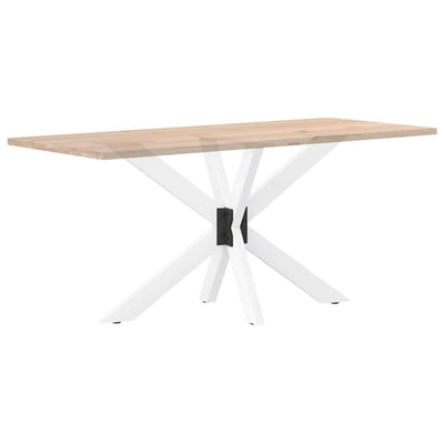 ruokapöydän jalka hämähäkin muoto valkoinen 120x68x(72-73) cm