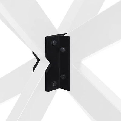 Valkoinen ruokapöydän jalka hämähäkin muoto Iosephina 120x68x(72-73)cm