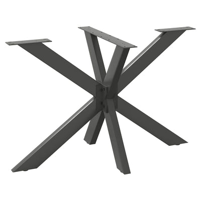 ruokapöydän jalka hämähäkin muoto antrasiitti 120x68x(72-73) cm