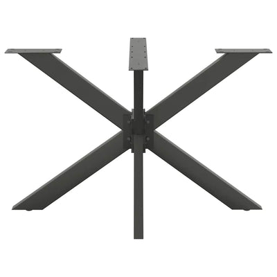 ruokapöydän jalka hämähäkin muoto antrasiitti 120x68x(72-73) cm