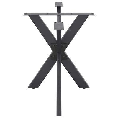 ruokapöydän jalka hämähäkin muoto antrasiitti 120x68x(72-73) cm