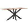ruokapöydän jalka hämähäkin muoto antrasiitti 120x68x(72-73) cm