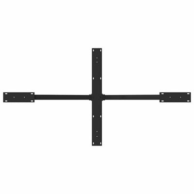 ruokapöydän jalka hämähäkin muoto musta 150x78x(72-73) cm teräs