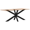 ruokapöydän jalka hämähäkin muoto musta 150x78x(72-73) cm teräs