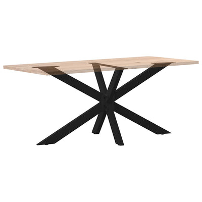ruokapöydän jalka hämähäkin muoto musta 150x78x(72-73) cm teräs