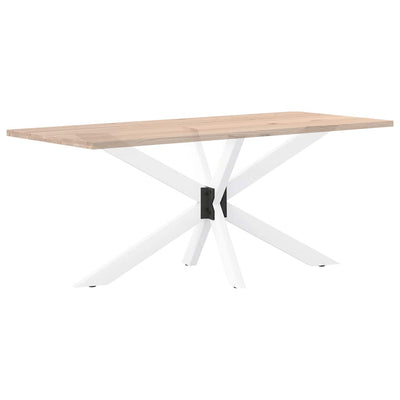 ruokapöydän jalka hämähäkin muoto valkoinen 150x78x(72-73) cm