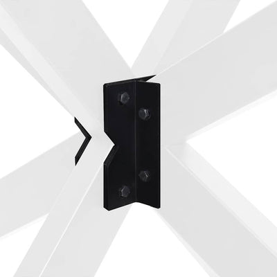 Valkoinen ruokapöydän jalka hämähäkin muoto Iosephina 150x78x(72-73)cm