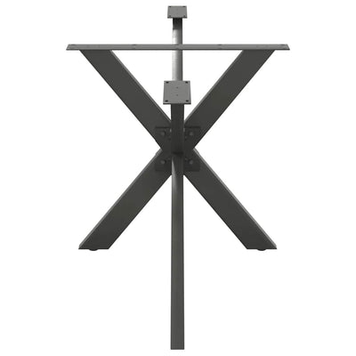 ruokapöydän jalka hämähäkin muoto antrasiitti 150x78x(72-73) cm