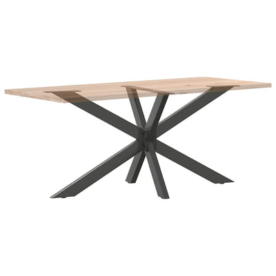 ruokapöydän jalka hämähäkin muoto antrasiitti 150x78x(72-73) cm