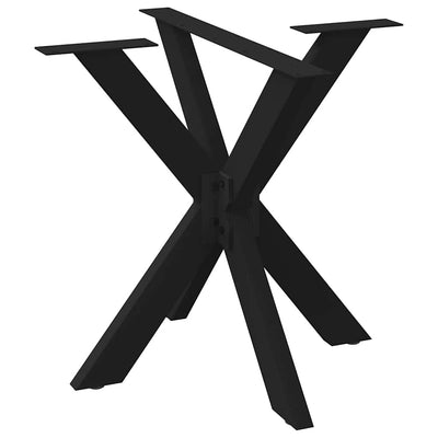 ruokapöydän jalka hämähäkin muoto musta 85x85x(72-73) cm teräs