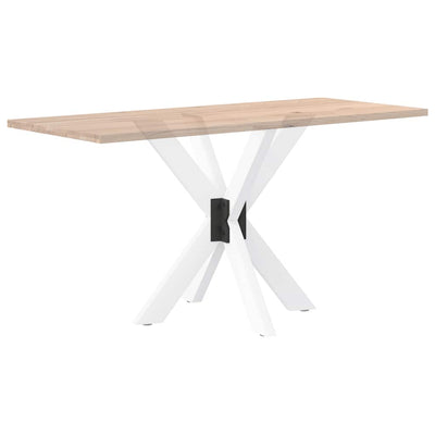 ruokapöydän jalka hämähäkin muoto valkoinen 85x85x(72-73) cm