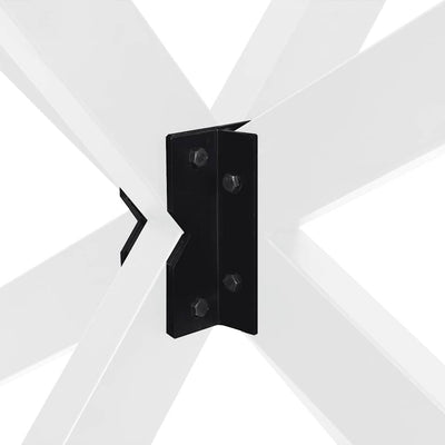 Valkoinen ruokapöydän jalka hämähäkin muoto Iosephina 85x85x(72-73)cm