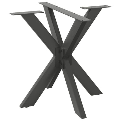 ruokapöydän jalka hämähäkin muoto antrasiitti 85x85x(72-73) cm