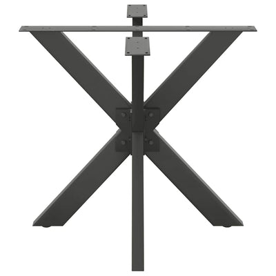 ruokapöydän jalka hämähäkin muoto antrasiitti 85x85x(72-73) cm