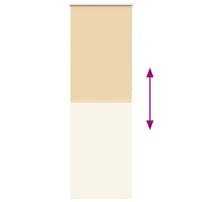 Beige rullaverho blackout Lutia 75x210cm (kankaan leveys 70,7 cm)