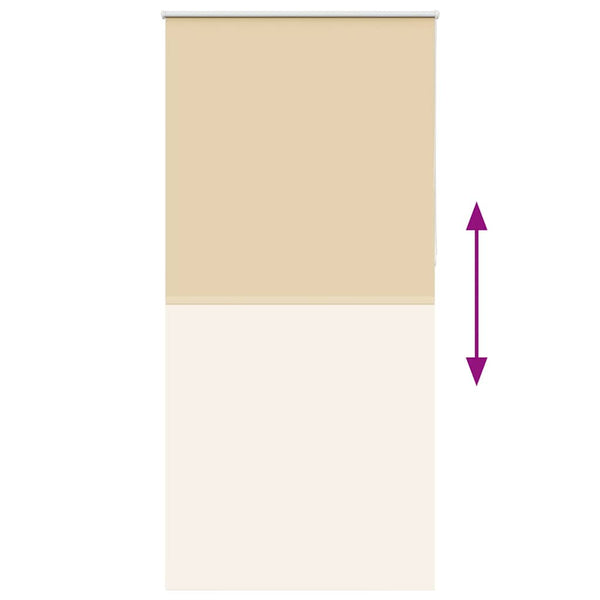 Beige rullakaihdin blackout Lutia 105x210cm (kankaan leveys 100,7 cm)