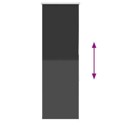 Musta rullaverho blackout Lutia 45x130cm (kankaan leveys 40,7 cm)