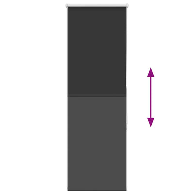 Musta rullaverho blackout Lutia 55x130cm (kankaan leveys 50,7 cm)