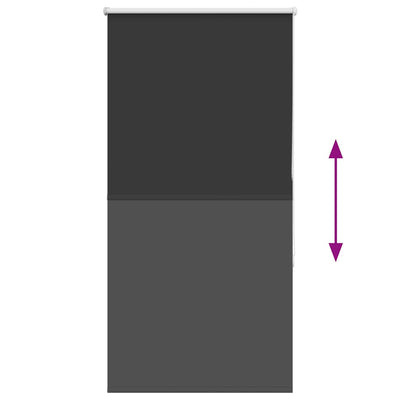 Musta rullaverho blackout Lutia 80x130cm (kankaan leveys 75,7 cm)