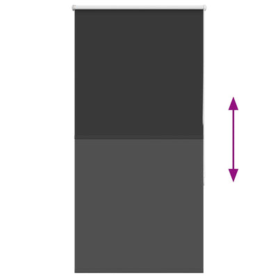 Musta rullaverho blackout Lutia 80x150cm (kankaan leveys 75,7 cm)