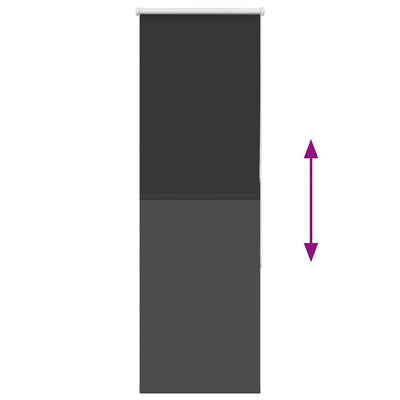 Musta rullaverho blackout Lutia 50x175cm (kankaan leveys 45,7 cm)