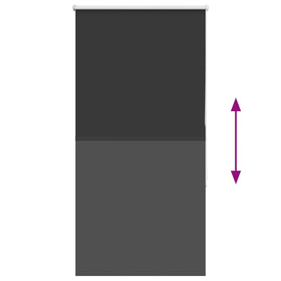 Musta rullaverho blackout Lutia 70x175cm (kankaan leveys 65,7 cm)