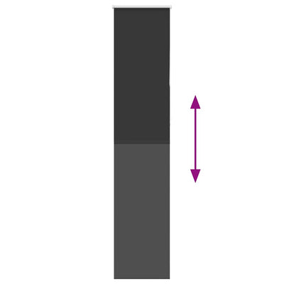 Musta rullaverho blackout Lutia 40x210cm (kankaan leveys 35,7 cm)