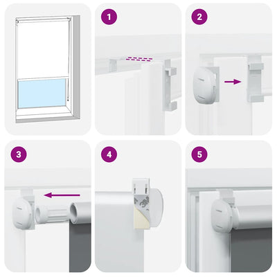 Musta rullaverho blackout Lutia 65x210cm (kankaan leveys 60,7 cm)