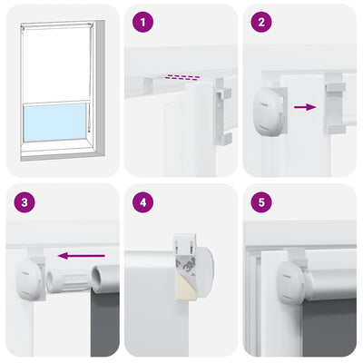 Musta rullaverho blackout Lutia 70x210cm (kankaan leveys 65,7 cm)