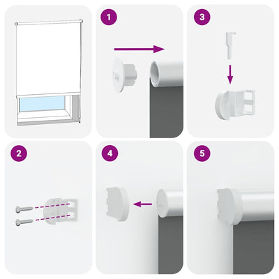 Musta rullaverho blackout Lutia 145x210cm (kankaan leveys 141,6 cm)