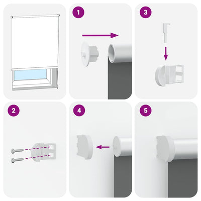 Musta rullaverho blackout Lutia 155x230cm (kankaan leveys 151,6 cm)