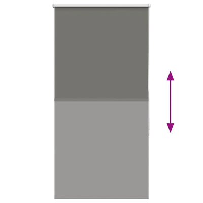 Harmaa rullaverho blackout Lutia 75x150cm (kankaan leveys 70,7 cm)