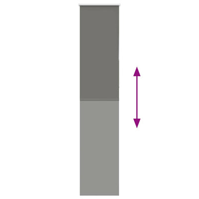 Harmaa rullaverho blackout Lutia 45x230cm (kankaan leveys 40,7 cm)