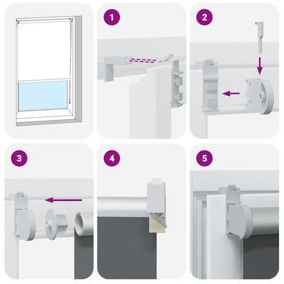 Vaalean harmaa rullaverho blackout Lutia 155x130cm (kankaan leveys)