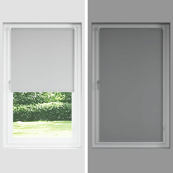 Rullaverho Blackout vaalean harmaa 95x230 cm Kankaan leveys