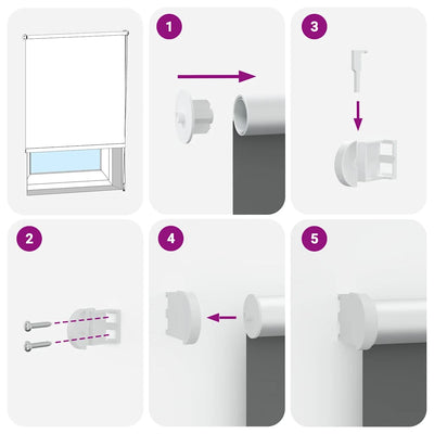 Punainen rullaverho blackout Lutia 120x175cm (kankaan leveys 116,6 cm)