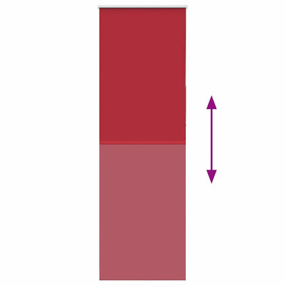 Punainen rullaverho blackout Lutia 80x230cm (kankaan leveys 75,7 cm)