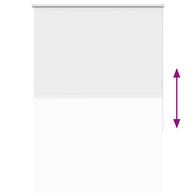 Valkoinen rullaverho blackout Lutia 90x130cm (kankaan leveys 85,7 cm)
