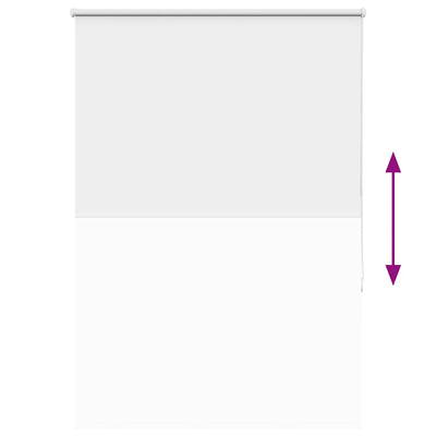 Valkoinen rullaverho blackout Lutia 95x130cm (kankaan leveys 90,7 cm)