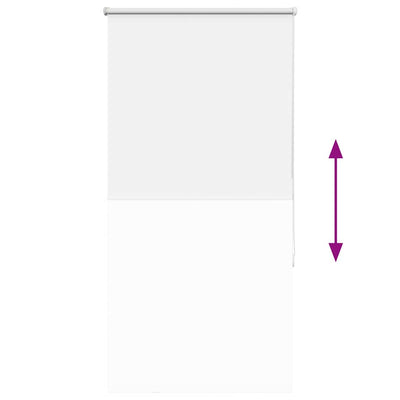 Valkoinen rullaverho blackout Lutia 80x150cm (kankaan leveys 75,7 cm)