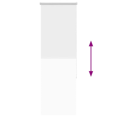 Valkoinen rullaverho blackout Lutia 45x175cm (kankaan leveys 40,7 cm)