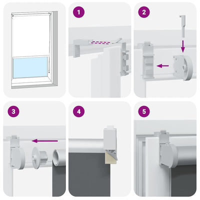 Valkoinen rullaverho blackout Lutia 150x175cm (kankaan leveys 146,6cm)