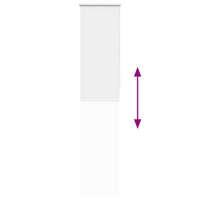 Valkoinen rullaverho blackout Lutia 45x230cm (kankaan leveys 40,7 cm)